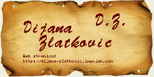 Dijana Zlatković vizit kartica